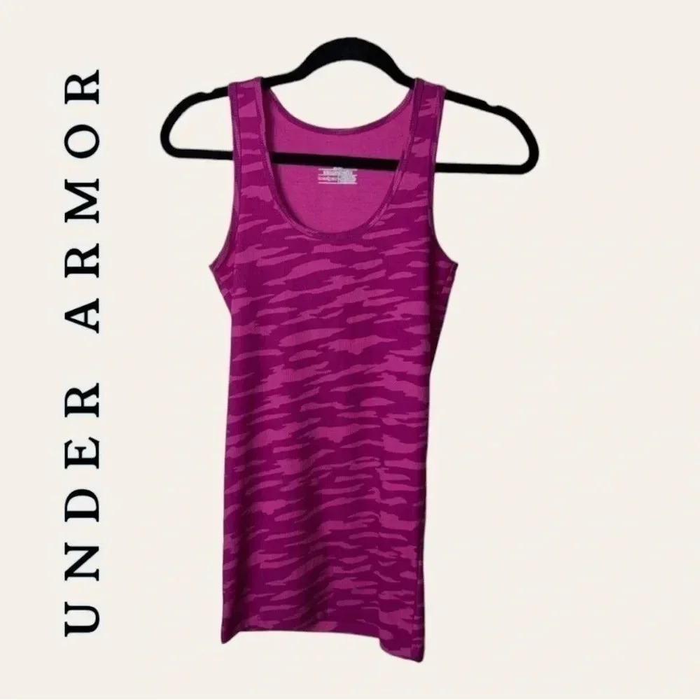 0027W. UNDER ARMOR TANK TOP PINK CAMO IN COLOR SIZE‎ SMALL
